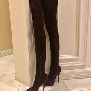 Christian Louboutin suede Thigh High Boots